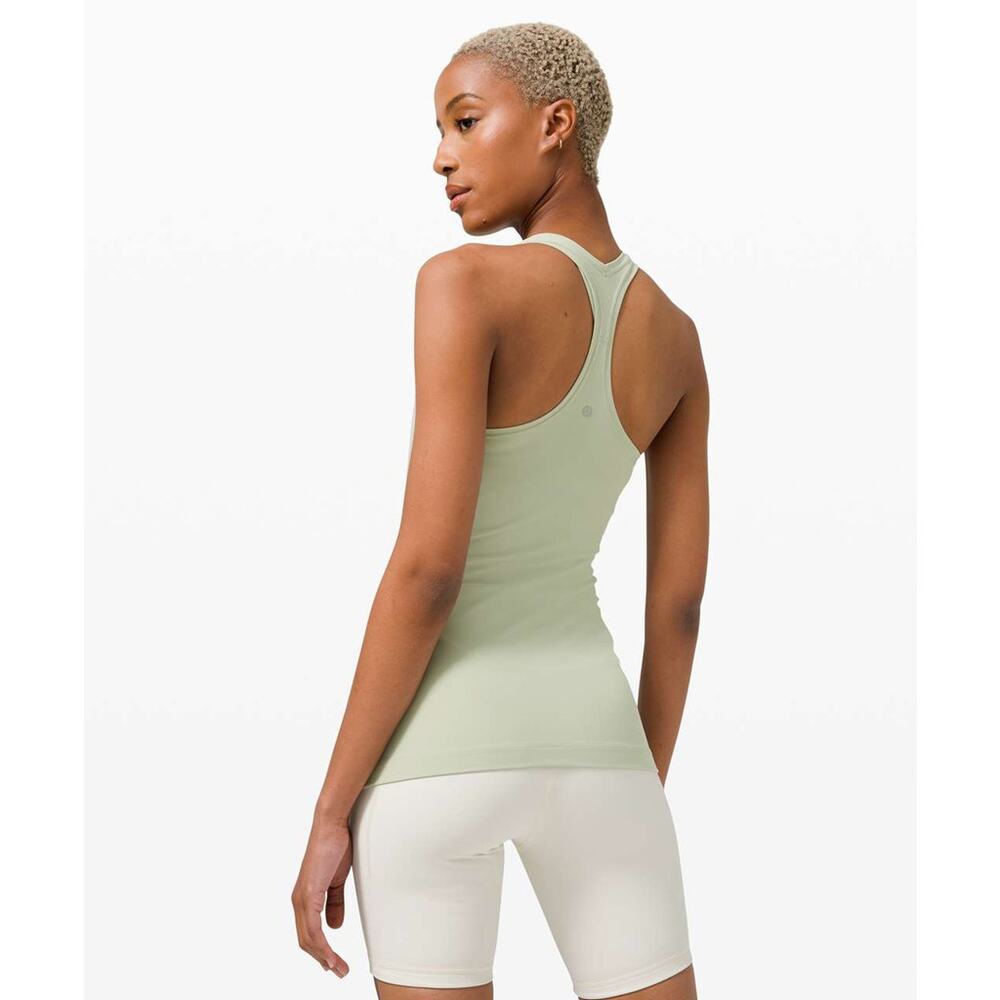 Lululemon Cool Racerback II Nulu Activewear Tank Top Green Fern 4 NWT - Picture 2 of 9